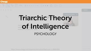 Triarchic Theory of Intelligence  Psychology  Chegg Tutors [upl. by Netniuq]