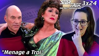 🖖Star Trek The Next Generation 3x24 Menage a Troi REACTION [upl. by Qahsi274]