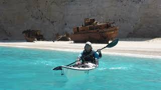 Sea Kayaking Zakynthos  Ship Wreck Beach [upl. by Adnihc333]