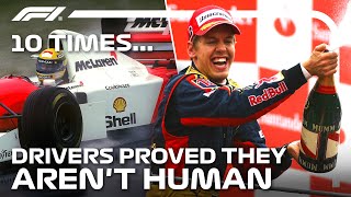 10 Times F1 Drivers Proved They Aren’t Human [upl. by Ivanna]