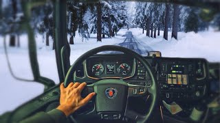 Truck Drivers Hard Snowly Day and Business Life [upl. by Anrim]