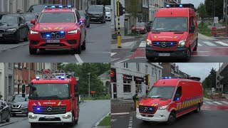 Brandweer Vilvoorde met spoed naar verschillende interventies in en rond Vilvoorde [upl. by Verene]