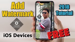 Add Watermark on iOS devices tutorial 2018  tip and trick [upl. by Farrel]