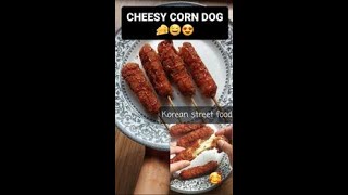 CHEESY CORN DOG  🧀🤤😍 Korean street food  Homemade [upl. by Nyltiak419]