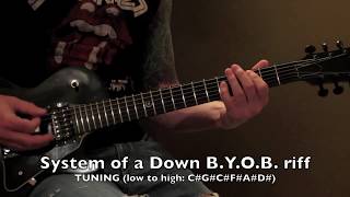 System of a Down  BYOB Main Riff  Guitar Lesson [upl. by Areic]