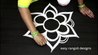 Beautiful free hand special kolam arts  easy rangoli designs  new muggulu patterns [upl. by Faust]