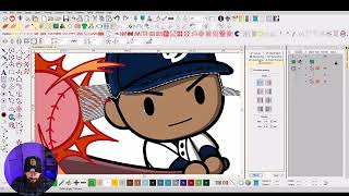 BASEBALL PLAYER EMBROIDERY DESIGN  Wilcom Digitizing Tutorial [upl. by Ozzy]