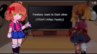 Fandoms react to Each other FNAFAfton Family 18 repost [upl. by Tnahsarp]