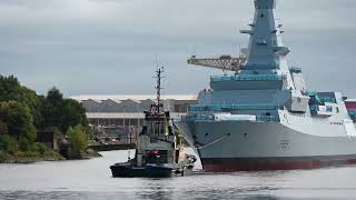 HMS Cardiff  Dumbarton Castle Erskine Bridge Braehead [upl. by Dyoll99]