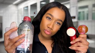 ASMR Doing Your 5 Skincare In The School Bathroom I’m a Scammer 🧴💵 Personal Attention Triggers [upl. by Raual]