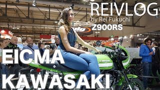 EICMA 2017 KAWASAKI Z900RS H2 ZX10R ZX10RR [upl. by Tarsuss]