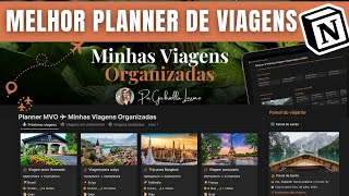 MELHOR Planner de viagens no NOTION  TEMPLATE [upl. by Nerb]