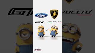 Lamborghini Revuelto vs Ford GT minions style funny tiktok automobile lamborghini vs supercar [upl. by Niad]