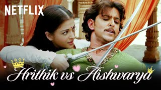 Hrithik Roshan vs Aishwarya Rai Bachchan  Jodhaa Akbar  Netflix India [upl. by Innob]