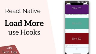 React Native Load More FlatList use Hooks [upl. by Idnahk107]