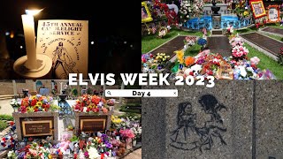 Elvis Week 2023 Day 4 Linda Thompson Lee Majors Jerry Schilling Lisa Marie amp Candlelight Vigil [upl. by Namaan991]