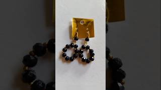 DIY Beaded Earrings  Crystal Wire Drop Earring Jewelry Handmade Jewellery short jewelrymaking [upl. by Ahsiena]