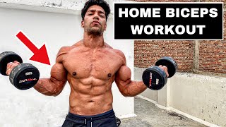 Biceps Workout For Size Gain DUMBBELL ONLY [upl. by Asnerek]