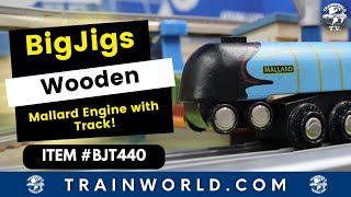 BigJigs Mallard Engine Wooden Train [upl. by Attecnoc118]