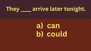 Can or Could Test Your Grammar Skills with This Quiz 💡📚 [upl. by Aitsirhc511]