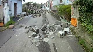 Terremoto Catania Earthquake 26122018 Etna Sicily damage in Fleri Zafferana [upl. by Reinold]