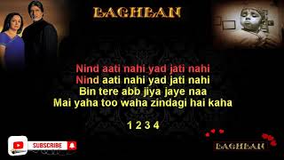 Main Yahan Tu Wahan Karaoke Lyrical Song  Baghban  Amitabh Bachchan Hema Malini [upl. by Chandos]