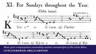 Kyrie from Mass XI • “Orbis Factor” • Gregorian Chant [upl. by Eckblad]