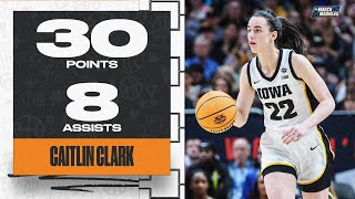 Caitlin Clark breaks NCAA womens singletournament scoring record in title game [upl. by Montano]