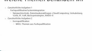 Prüfungsvorbereitung Fachinformatiker IHK [upl. by Ttik101]