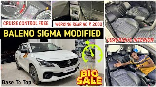 Baleno Sigma Modified With Free Cruise Control ✅ Baleno Modification ✅ Baleno Genuine Accessories [upl. by Esyla]