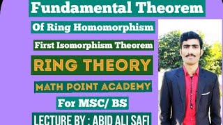 Ring theory  Homomorphism of rings  BSc 5th sem maths  Ring homomorphisms  ddu  mathvath [upl. by Marleah312]