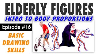 Draw Old People Basic Elderly Body Proportions – Free Basic Drawing Class 16 live stream  QampA [upl. by Ihab676]