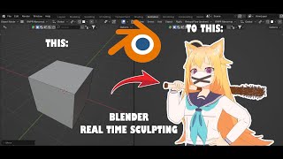 Real Time Sclupting How to make anime girl in Blender  part 8 Port to Unity and VRChat [upl. by Ardried554]