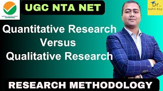 Quantitative Versus Qualitative Research  Dr Sahil Roy [upl. by Rodi984]