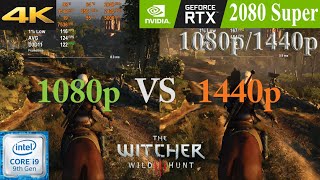 The Witcher 3 Wild Hunt  RTX 2080 Super  1080p Ultra VS 1440p Low  FPS Performance Comparison [upl. by Aihsek496]