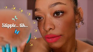 ASMR  Stippling you to sleep 💘  mouth sounds  slight inaudible  mic brushing [upl. by Hugon]