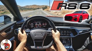 The 2022 Audi RS6 Avant is the NoCompromise Speed Wagon POV Drive Review [upl. by Behlau]