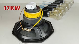 New 220volt Powerful Free Energy Generator with coper wire using Speaker [upl. by Ythomit681]