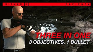 Killing both targets and destroying the virus with one shot in Sapienza  HITMAN 3 [upl. by Grieve]