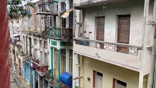 havana street cuba view from the hotel building city center [upl. by Alvita]