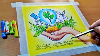 National Energy Conservation Day Drawing  Energy Conservation Day Poster Drawing [upl. by Ellenahc654]