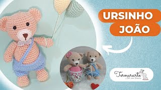 passo a passo Como fazer um ursinho em crochê amigurumi  ursinho João [upl. by Towrey]