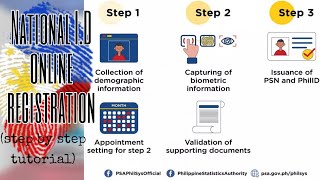 Philsys National ID online registration  step by step [upl. by Guss]