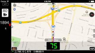 DRIVE Remember speed limit and speed cameras alert iPhone speedometer 55 [upl. by Enerod415]