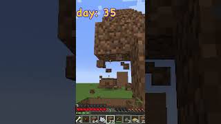 spending 100 days of 3 layers of dirt day 35 100dayschallenge minecraft gaming [upl. by Elleiad]