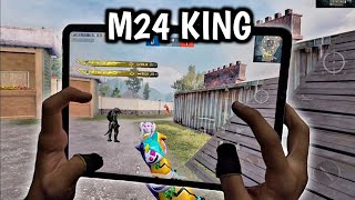 M24 KING VS CONQUEROR AND MYTHIC FASHION PLAYERS 1 VS 2 CHALLENGE  IPAD PRO 4FINGERS HANDCAM [upl. by Laurianne824]