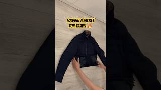 How to fold a jacket for travel 😱 folding jacket shorts howto 5minutecrafts [upl. by Erehs]