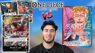 No Hope 😢  ST14 Black Luffy vs Red Blue Marco  One Piece TCG Gameplay [upl. by Olegnaleahcim]