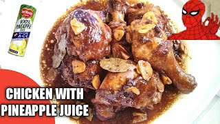 HOW TO COOK CHICKEN WITH PINEAPPLE JUICE [upl. by Kcid639]