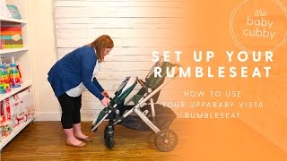 How to Set Up amp Use Rumble Seat UPPAbaby Vista 2017 Stroller Baby Stroller [upl. by Susannah]